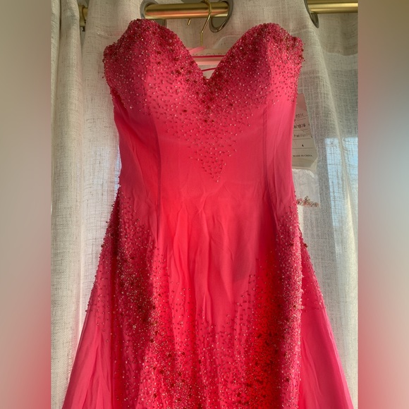Tony Bowls Fuchsia Evening Gown - Picture 3 of 16